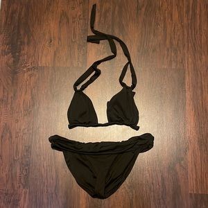J. Crew Black Two Piece Bikini, L